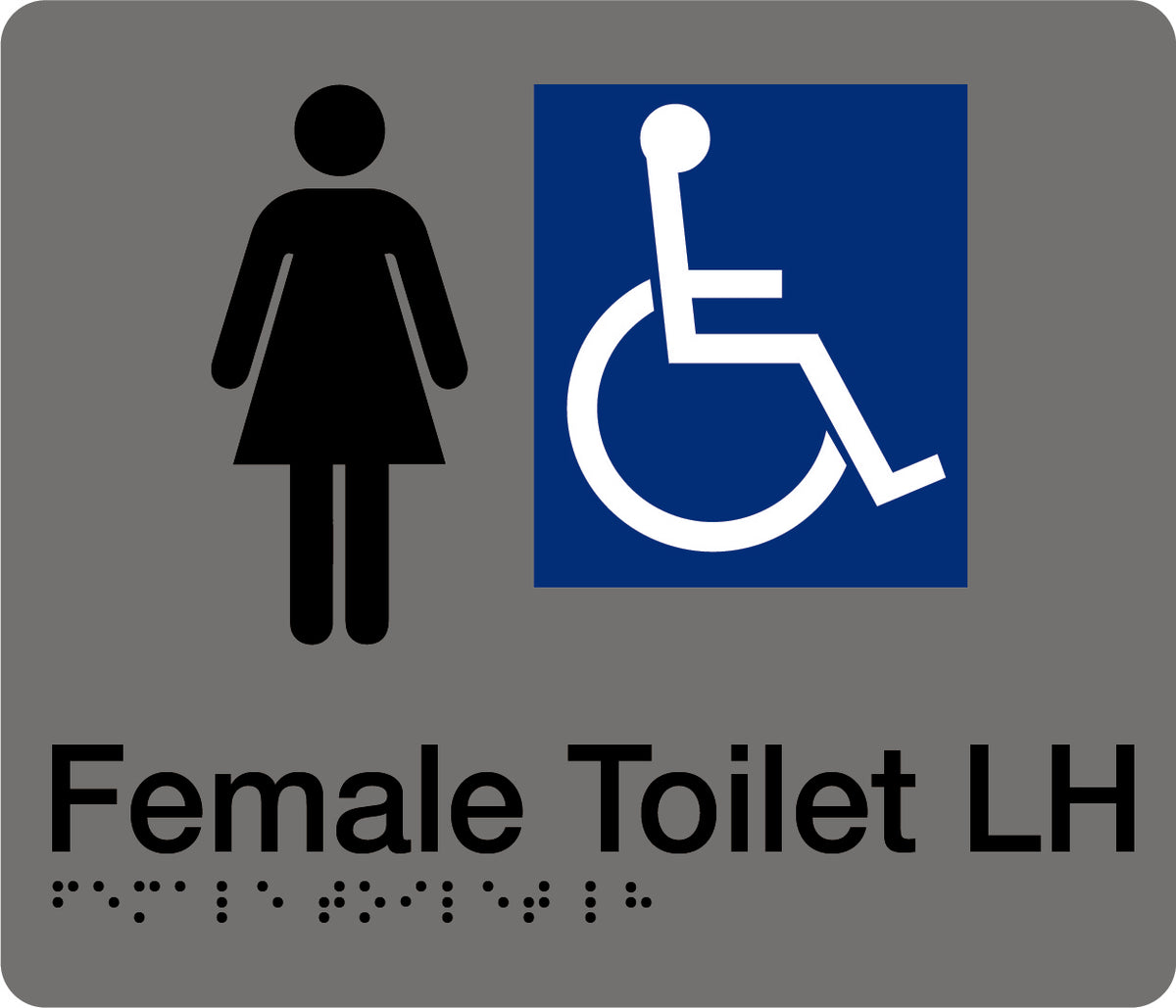 180x210mm Female Accessible Toilet Sign | Public Facilities | Uniform Safety Signs, view 2
