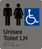 180x210mm Braille Unisex Toilet Sign | Commercial Sites | Uniform Safety Signs, view 2