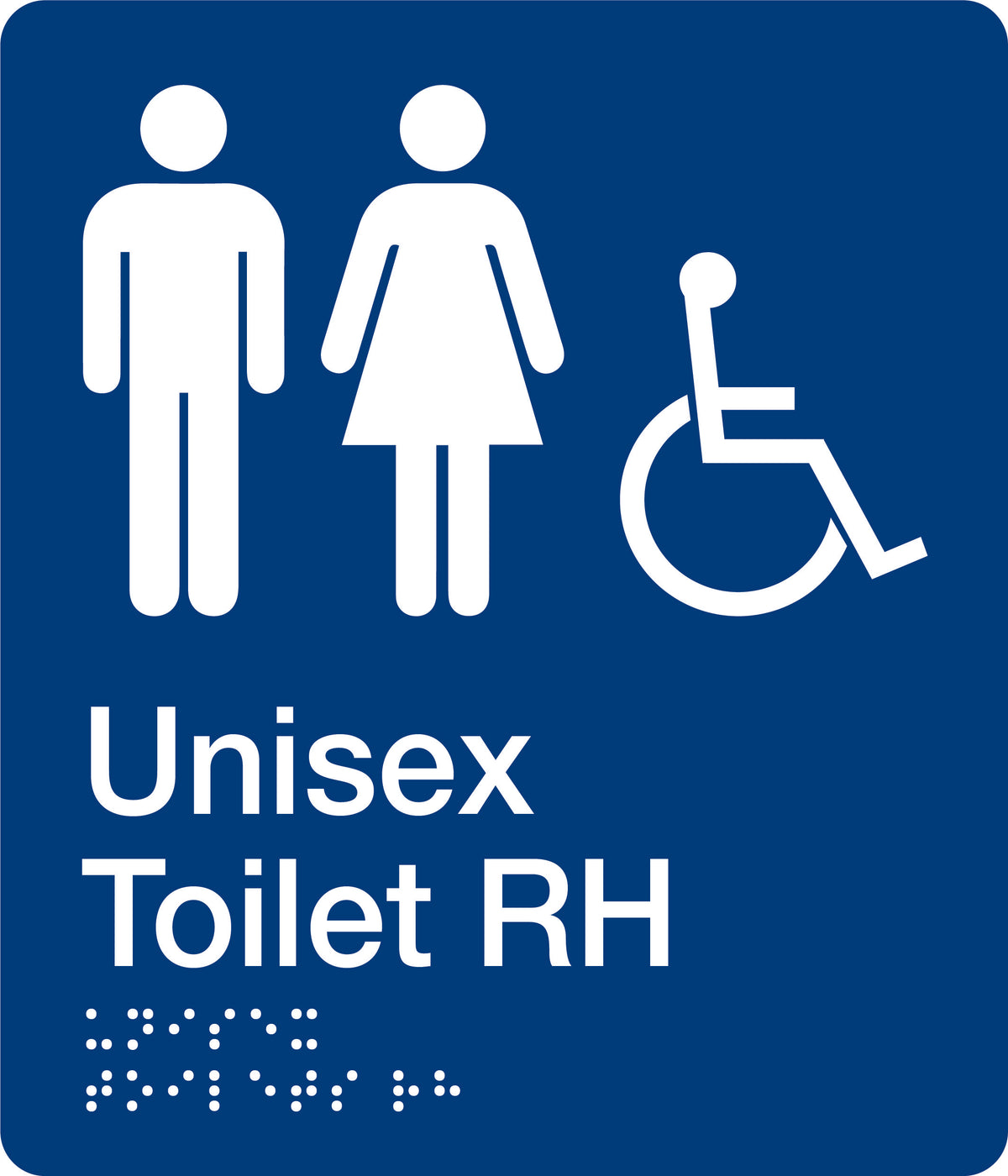 180x210mm Braille Toilet Sign | Accessible Facilities | Uniform Safety Signs