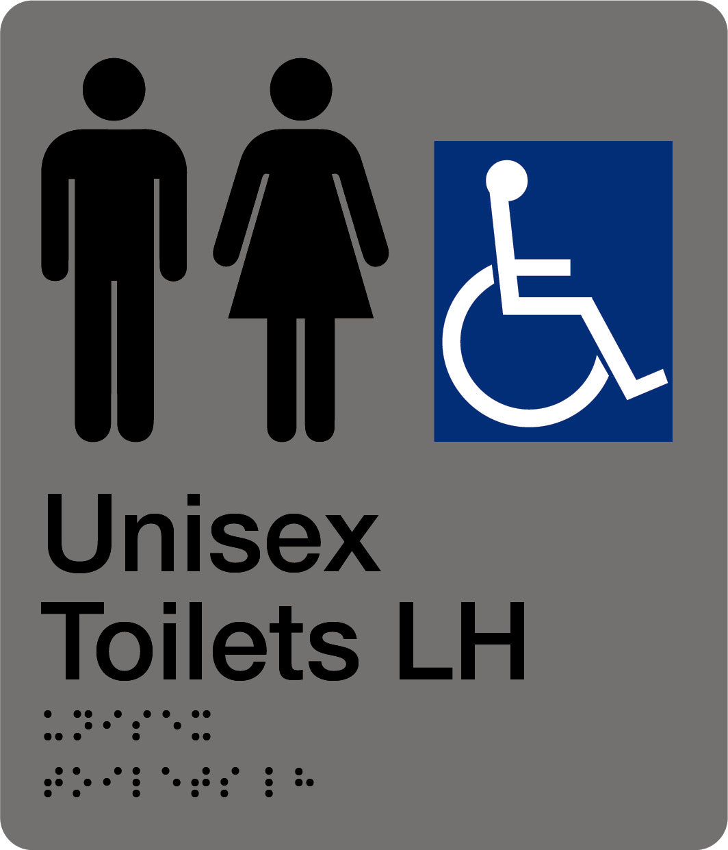 180x210mm Unisex Accessible Toilet Sign | Public Facilities | Uniform Safety Signs, view 2