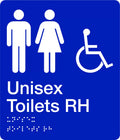 180x210mm Braille Unisex Toilet Sign | Commercial Facilities | Uniform Safety Signs