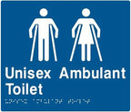 180x210mm Unisex Ambulant Toilet Sign | Public Facilities | Uniform Safety Signs