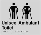 180x210mm Unisex Ambulant Toilet Sign | Public Facilities | Uniform Safety Signs, view 2