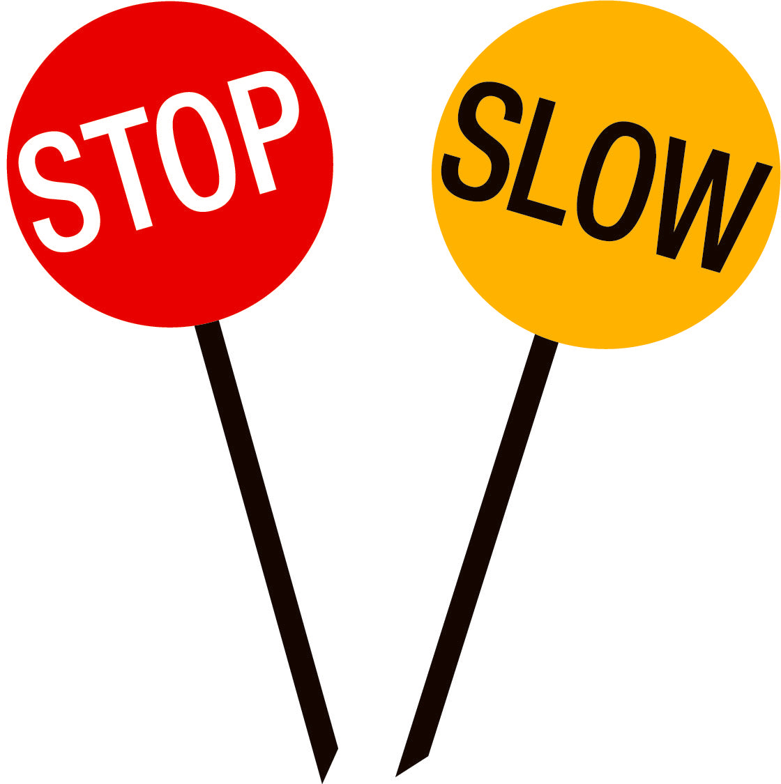 450mm Class 1 Reflective Stop/Slow Baton | Roadworks | Uniform Safety Signs