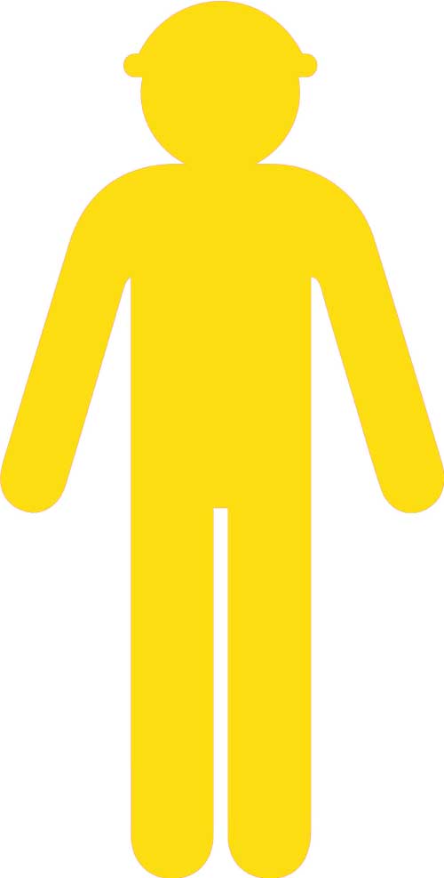 Corflute Construction Worker Cutout | Site Zones | Uniform Safety Signs