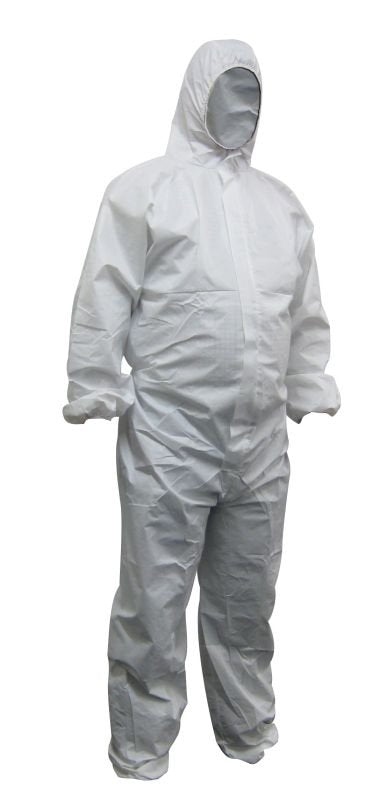 White Polypropylene Disposable Coveralls - view 1