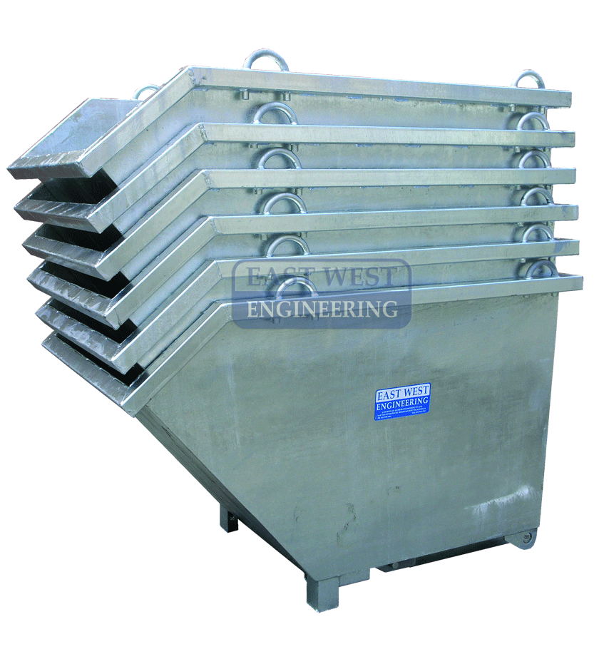 1500 kg Working Load Self Dumping Bin | Industrial Waste | East West Engineering, view 3