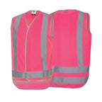 Pink Day/Night Taped Safety Vest | Class D/N Hi-Vis