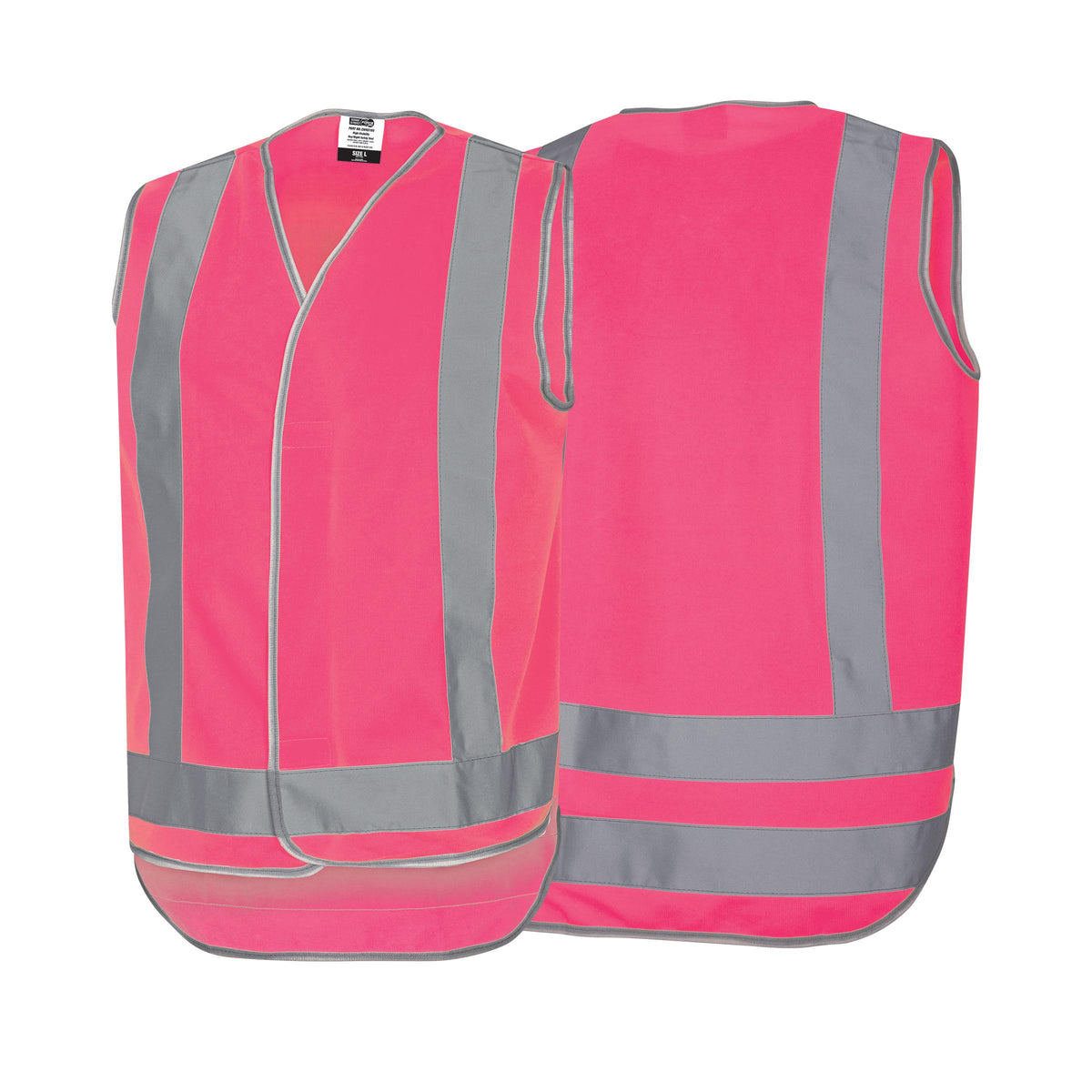 Pink Day/Night Taped Safety Vest | Class D/N Hi-Vis