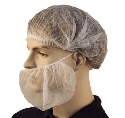 White Double Loop Beard Cover | Food Processing | ATS Global