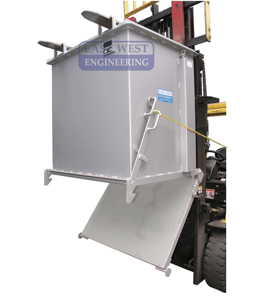 1000 kg Load Limit Drop Bottom Bin | Industrial Storage & | East West Engineering