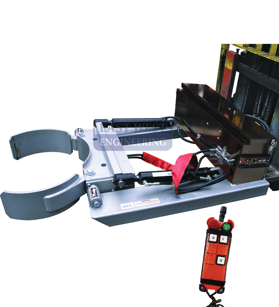 157.00 x 110.00 cm Hydraulic Drum Grab | East West Engineering