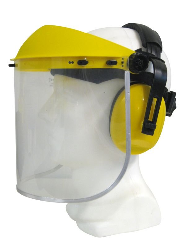 Clear Faceshield and Earmuff Assembly - view 1