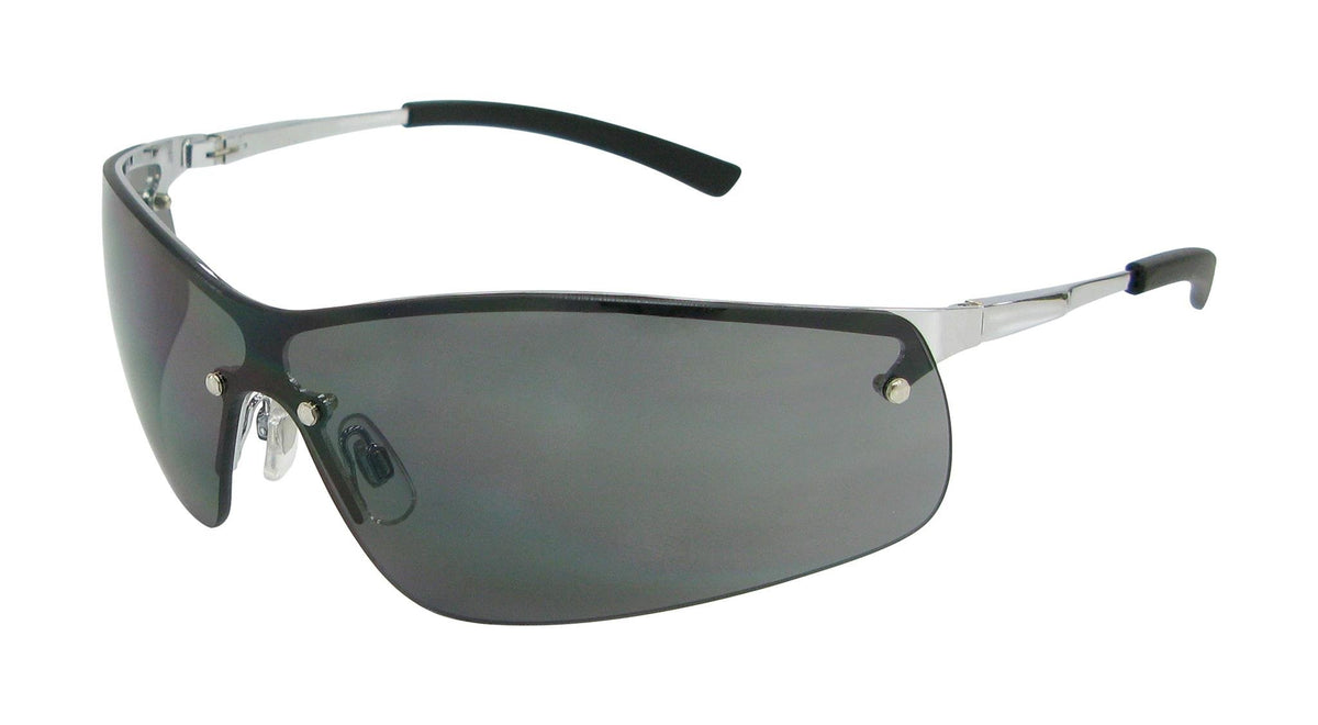 Boston Metal Frame Safety Glasses Smoke Lens