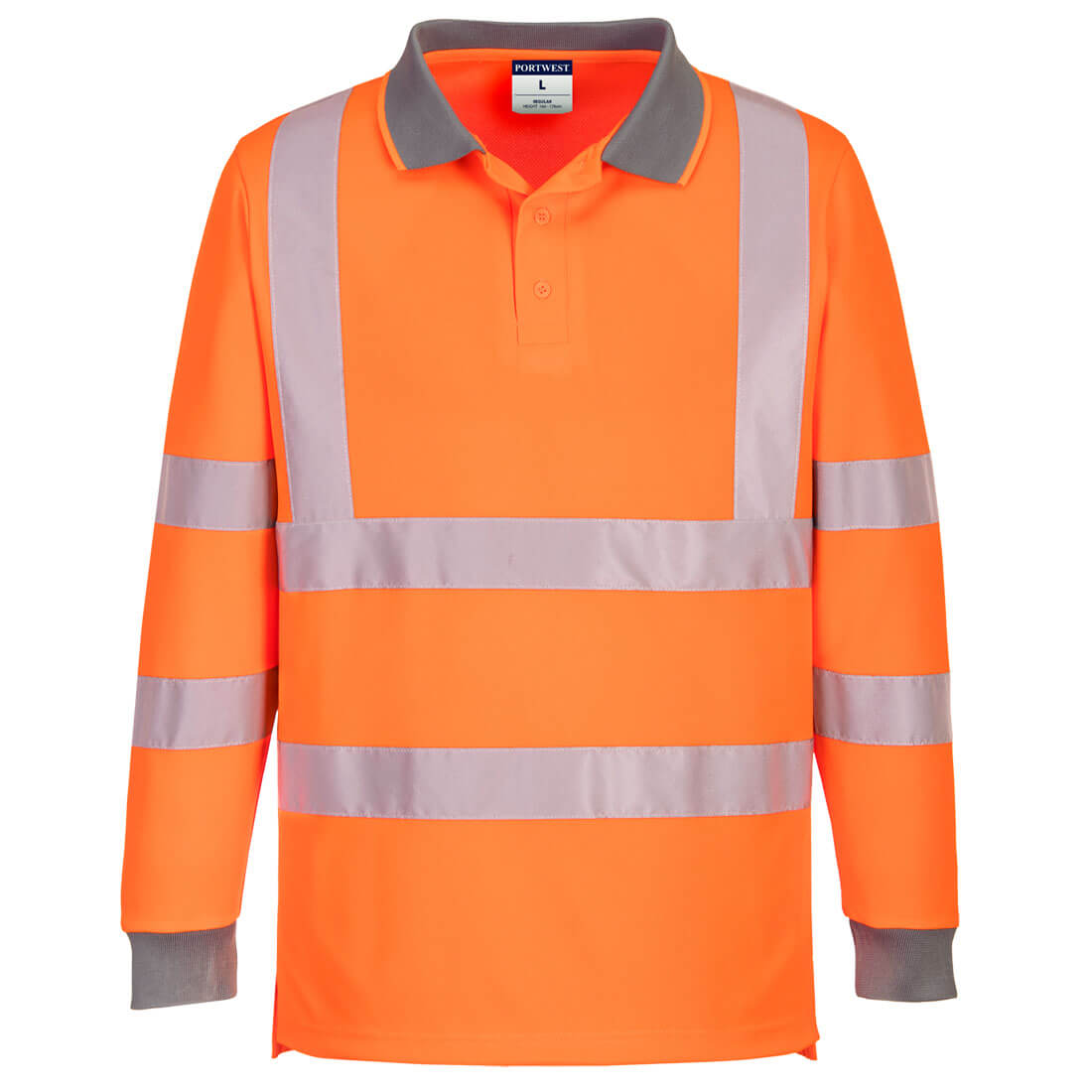 Eco Hi-Vis Long Sleeve Polo Shirt 6 Pack - view 1