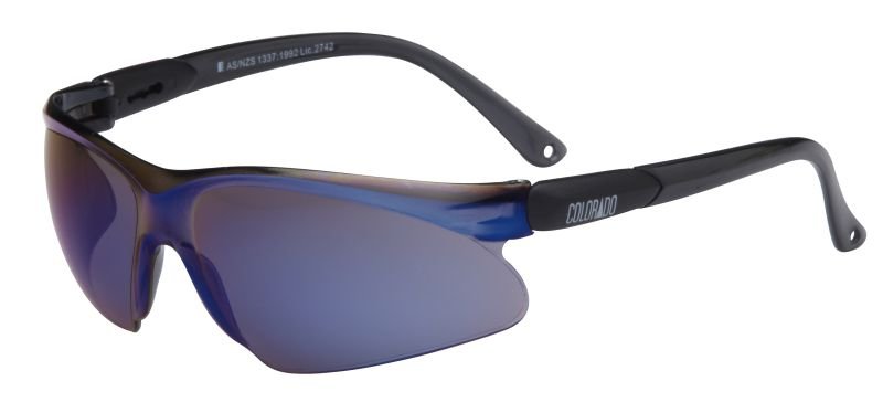 Colorado Safety Glasses with Blue Mirror Lens