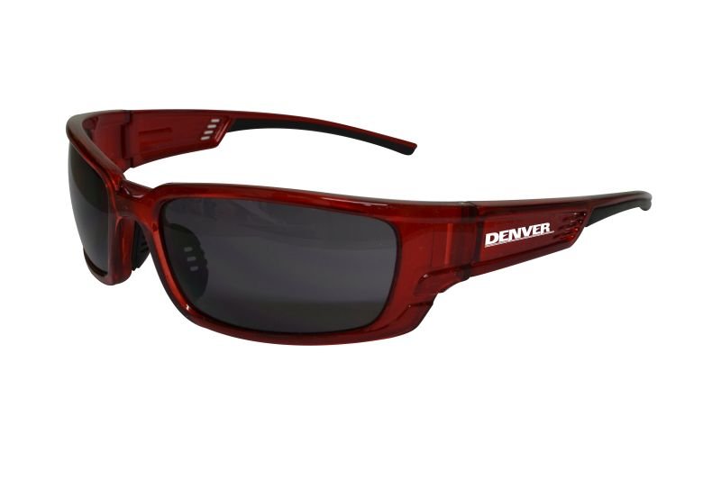 Denver Premium Safety Glasses Red Frame Smoke Lens