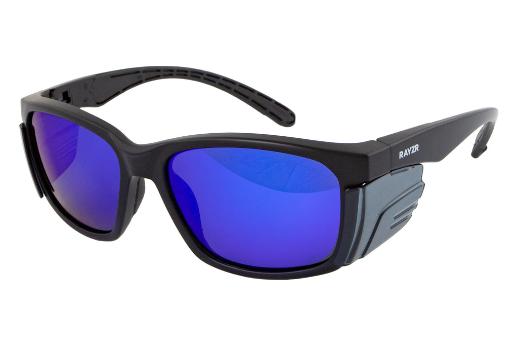 Safety Glasses - Matte Black Frame - Red Mirror Polarised - view 3