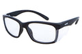 Safety Glasses Matte Black Frame Clear Lens - view 1