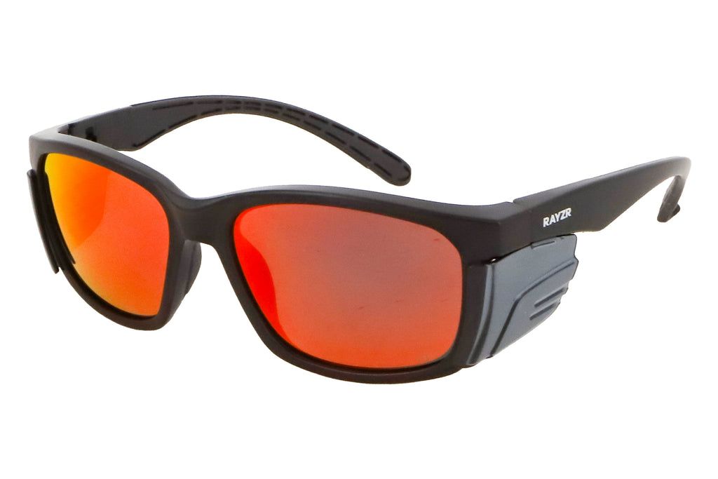Safety Glasses Matte Black Frame Clear Lens - view 6