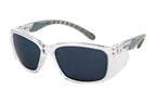 Safety Glasses - Clear Frame - Smoke Lens - view 1