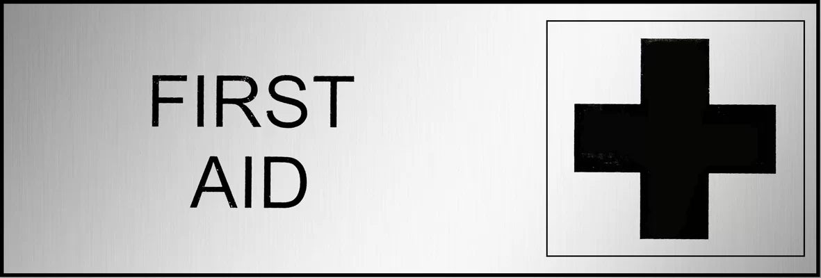 300x100mm First Aid Engraved Sign | Commercial Facilities | Uniform Safety Signs