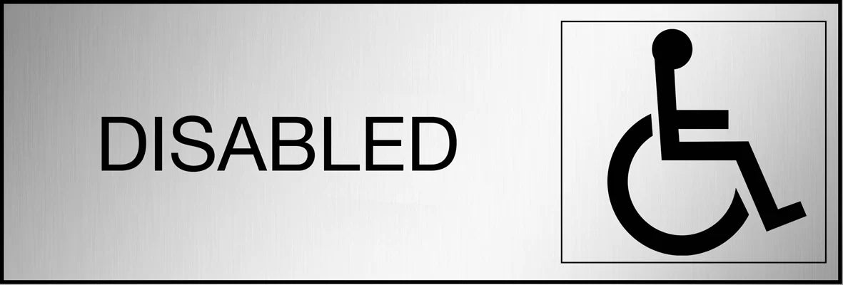 300x100mm Disabled Engraved Sign | Public Amenities | Uniform Safety Signs