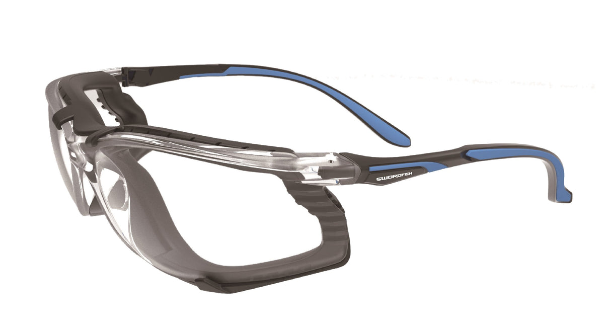 SWORDFISH Safety Glasses with Anti-Fog Clear Lens