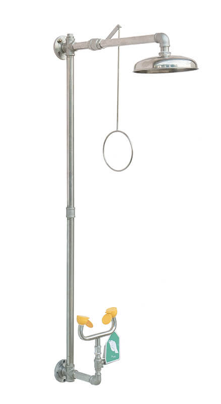 Wall-mounted emergency shower and eye wash unit - view 3