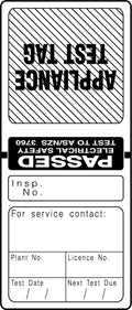 12 Monthly Black Electrical Test Tags | Site Maintenance | Uniform Safety Signs