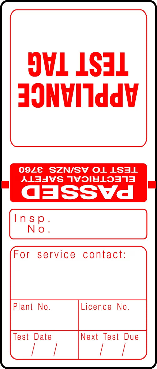 Red Electrical Test Tags | Electrical Maintenance | Uniform Safety Signs