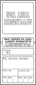July-December White Test Tags | Electrical Testing | Uniform Safety Signs
