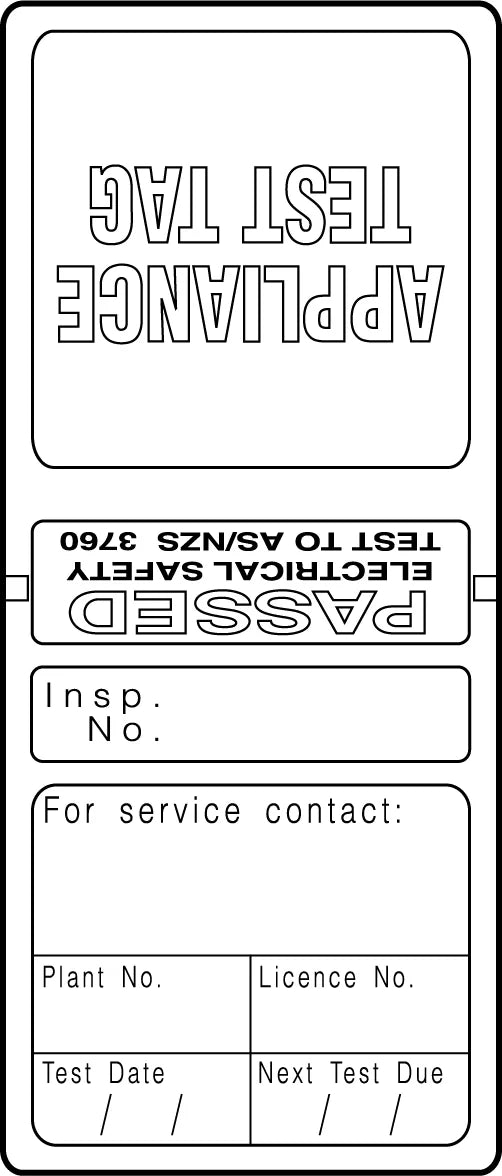 July-December White Test Tags | Electrical Testing | Uniform Safety Signs