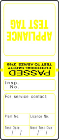 Yellow Electrical Test Tags | Electrical Maintenance | Uniform Safety Signs