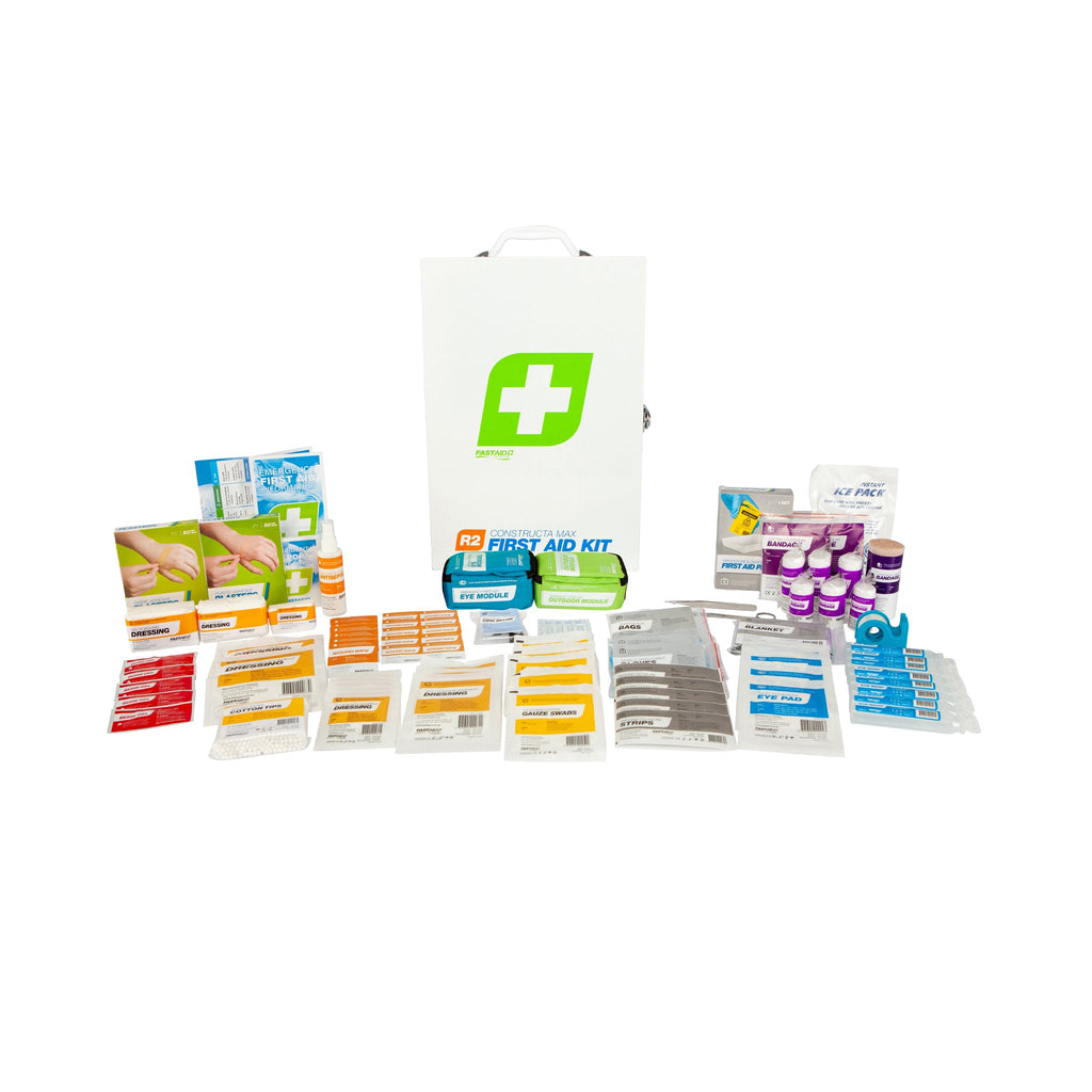 R2 Constructa Max First Aid Kit | Metal Wall Cabinet