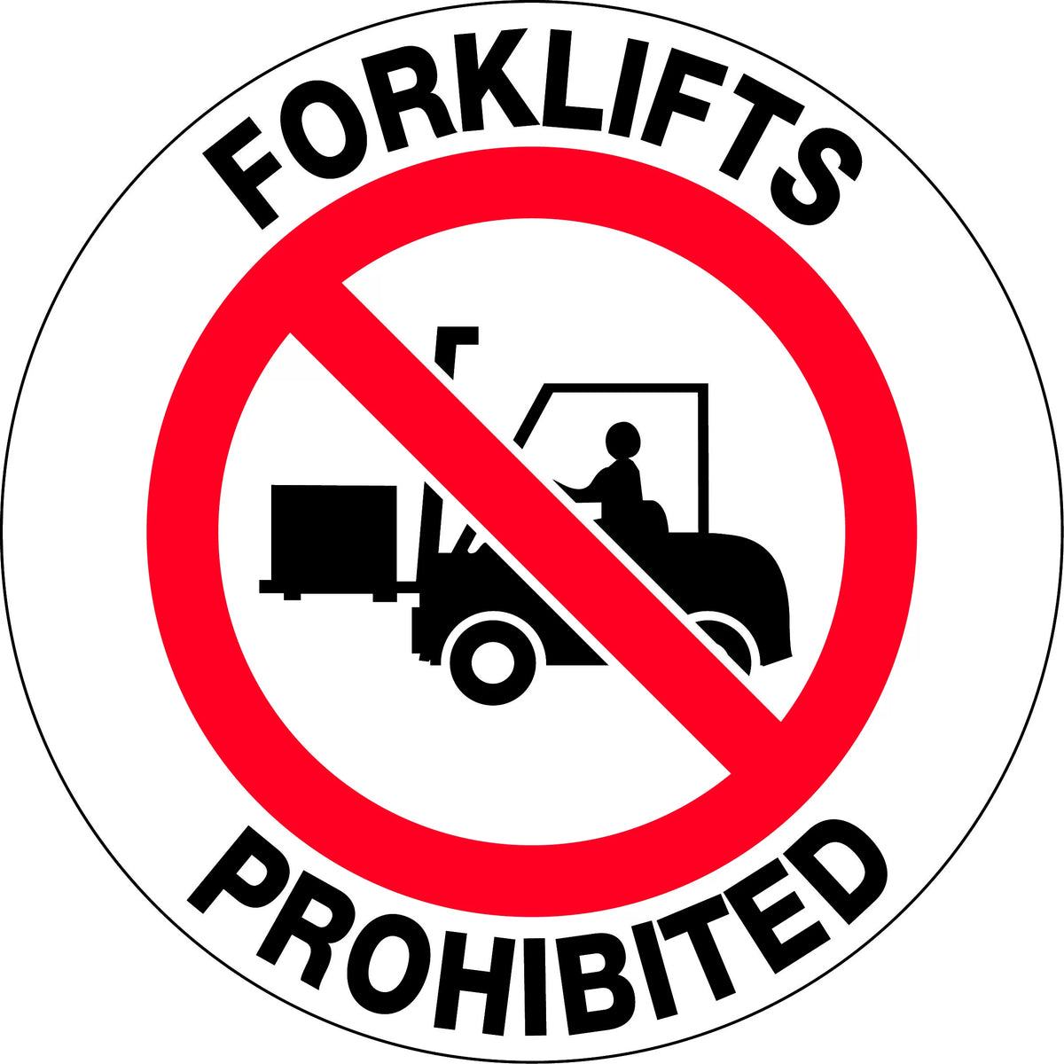 400mm Forklifts Prohibited Graphic | Warehouse Floors | Uniform Safety Signs