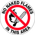 400mm No Naked Flames Floor Graphic | Industrial Zones | Uniform Safety Signs