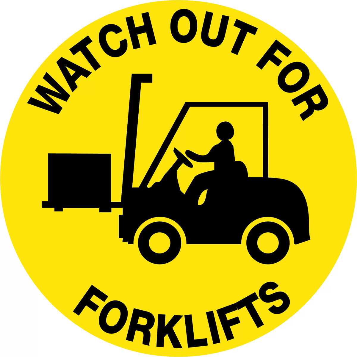 400mm Dia Forklift Floor Graphic | Warehouse Aisles | Uniform Safety Signs