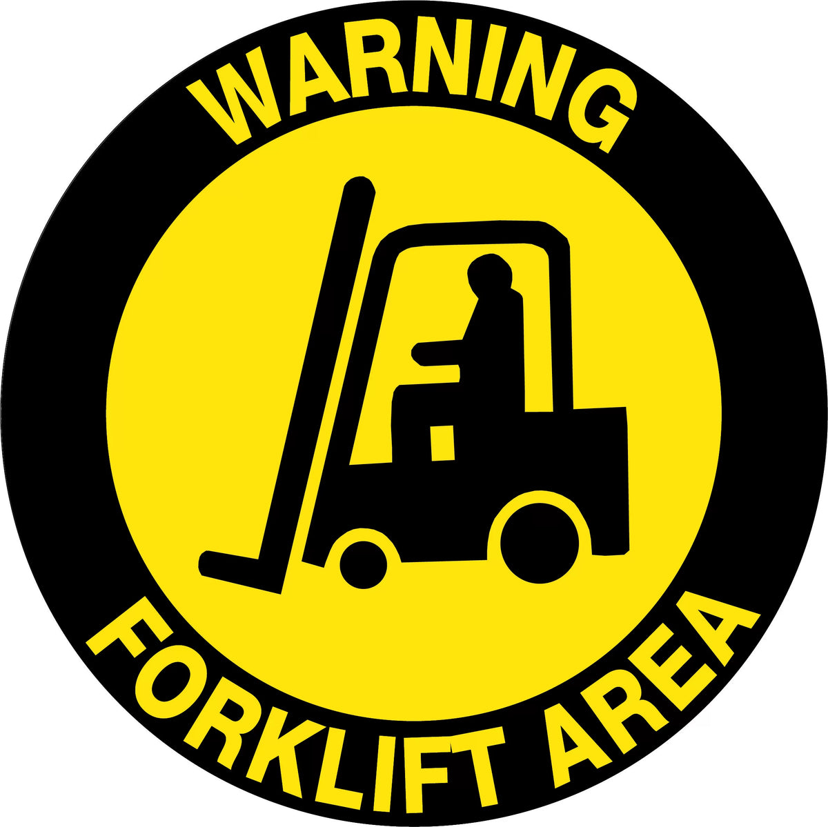 400mm Warning Forklift Floor Graphic | Warehouse Traffic | Uniform Safety Signs