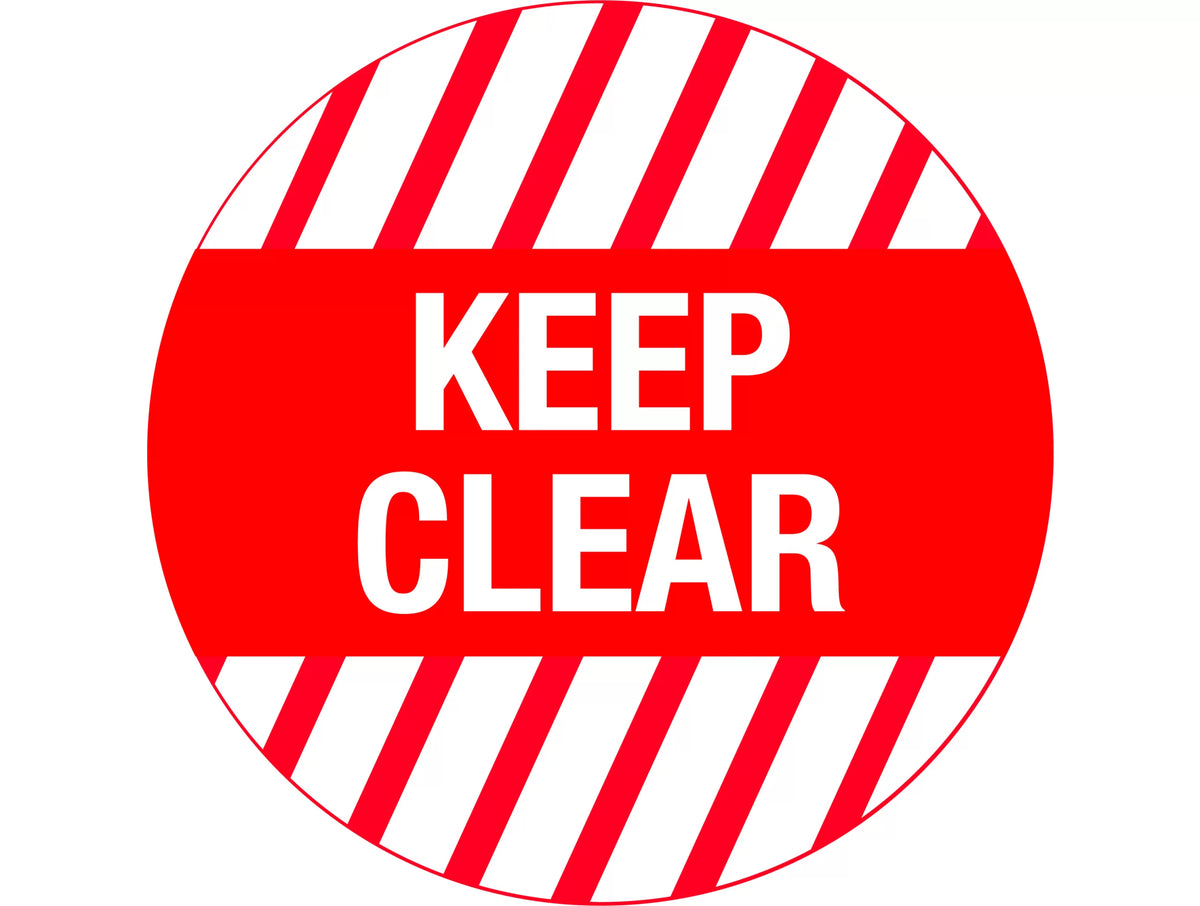 400mm Keep Clear Floor Graphics | Warehouse Zones | Uniform Safety Signs