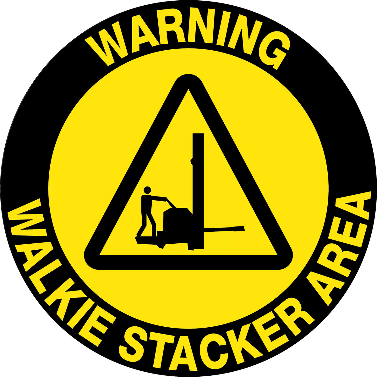 430mm Dia Warning Floor Graphic | Warehouse Aisles | Uniform Safety Signs
