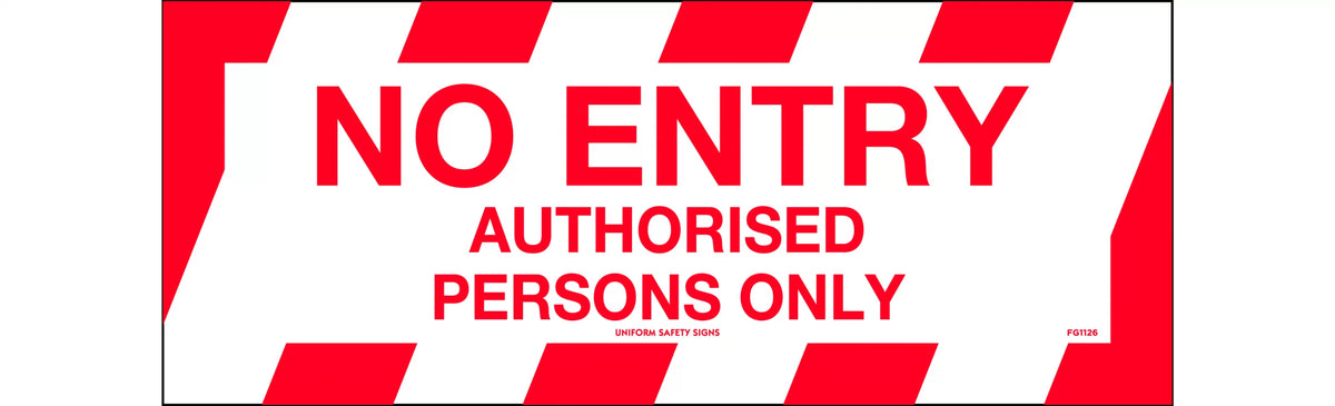450x200mm No Entry Floor Graphic | Restricted Access Areas | Uniform Safety Signs