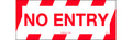 450x200mm No Entry Floor Graphic | Restricted Areas | Uniform Safety Signs
