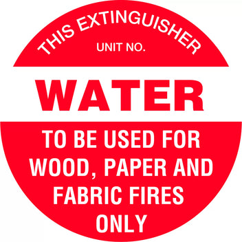 350mm Poly Water Extinguisher Marker | Industrial Sites | Uniform Safety Signs