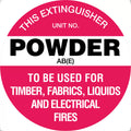 Powder AB(E) Fire Extinguisher Marker | Industrial Sites | Uniform Safety Signs