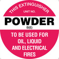 200mm Powder B(E) Marker | Fire Equipment Identification | Uniform Safety Signs