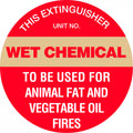 Gold Wet Chemical Marker | Commercial Kitchens & Cafes | Uniform Safety Signs