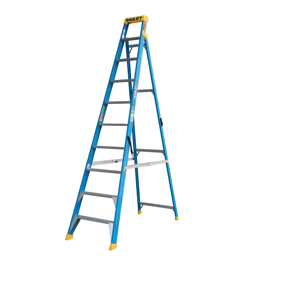 10 Step Fibreglass Leaning Ladder | Electrical Trade | Bailey