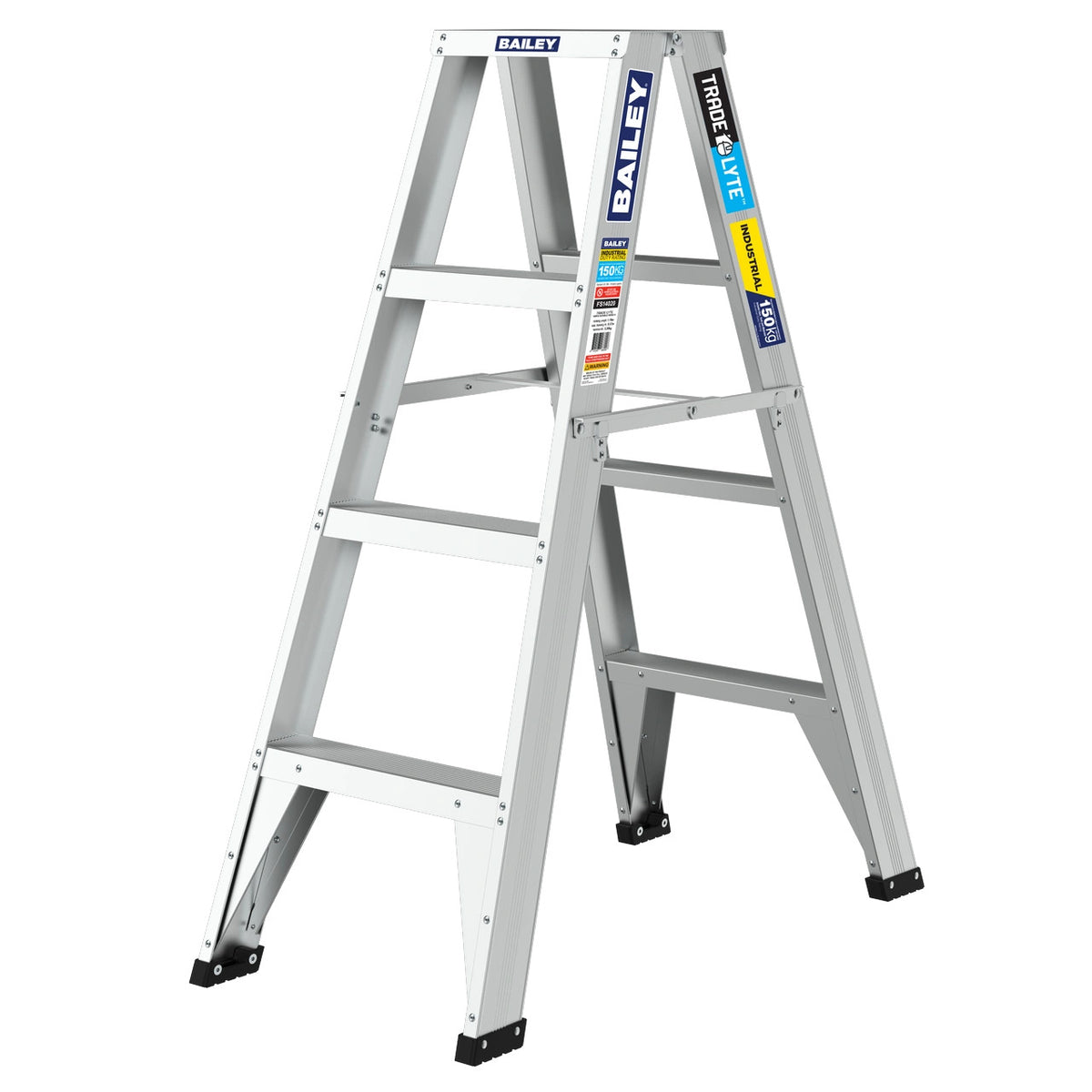 1.2m Aluminium 4 Step Stepladder | Trade Work Sites | Bailey