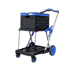 90kg Folding Platform Trolley with Lidded Basket